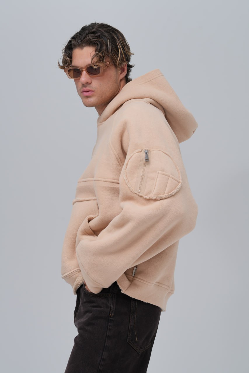 Exposed Seam Fleece Hoodie