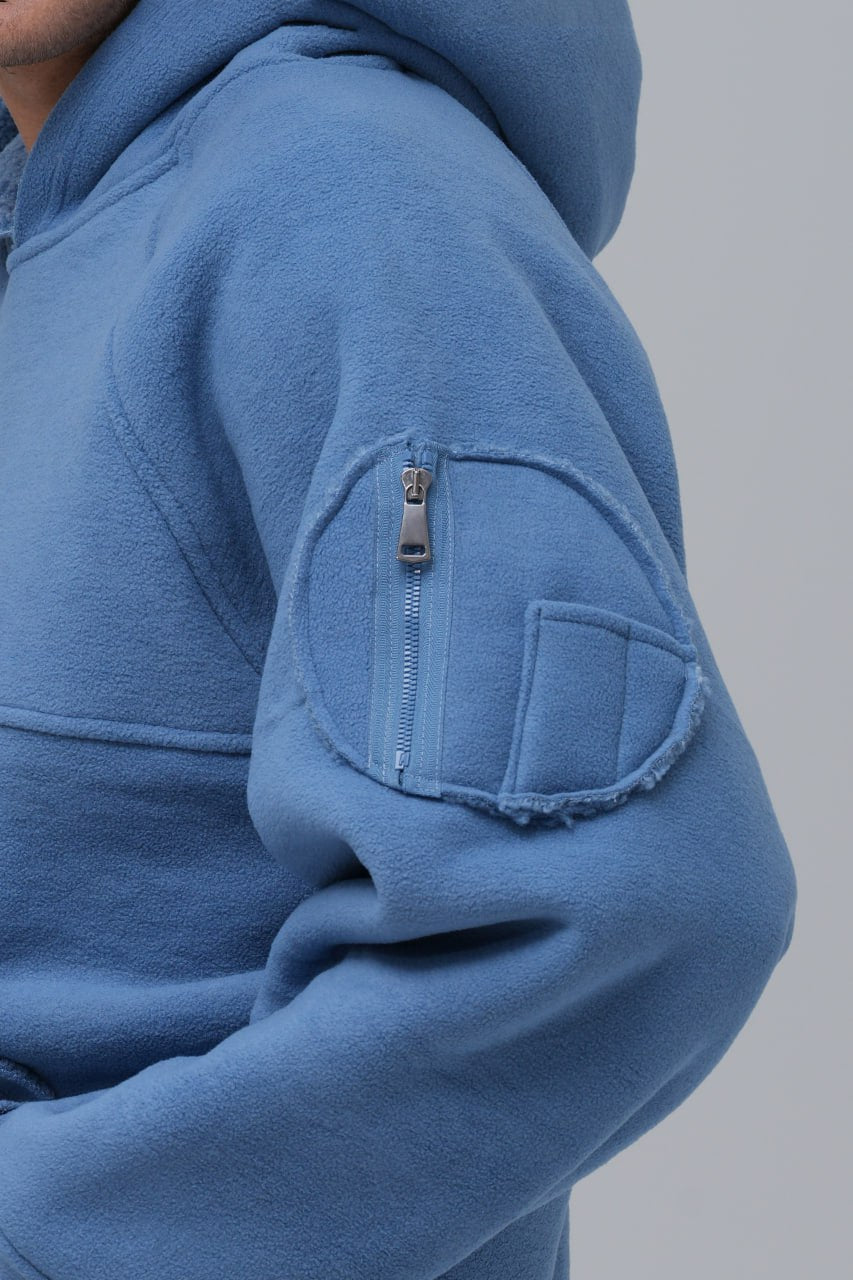 Exposed Seam Fleece Hoodie