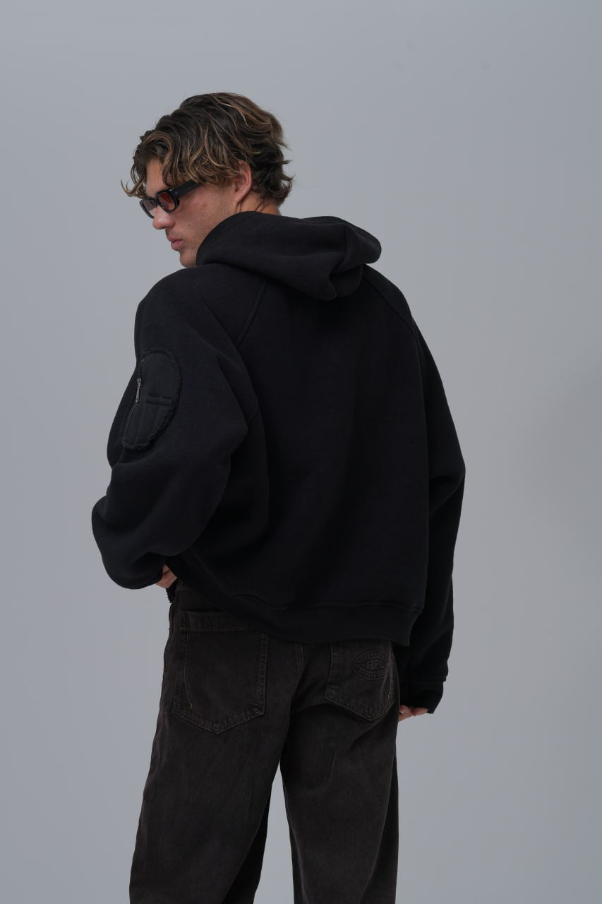 Exposed Seam Fleece Hoodie