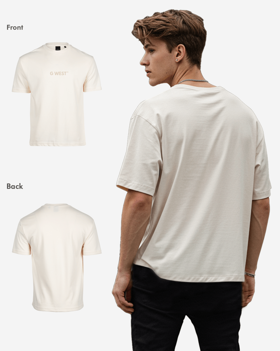 G West Mens Heavyweight Logo Wear Oversized T-Shirt