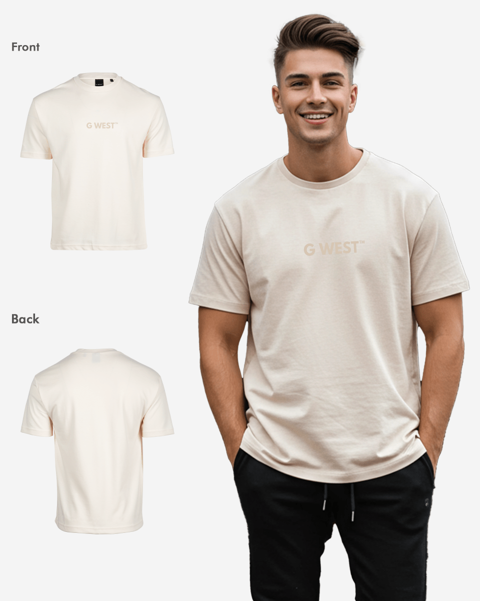 G West Mens Heavyweight Logo Wear Oversized T-Shirt