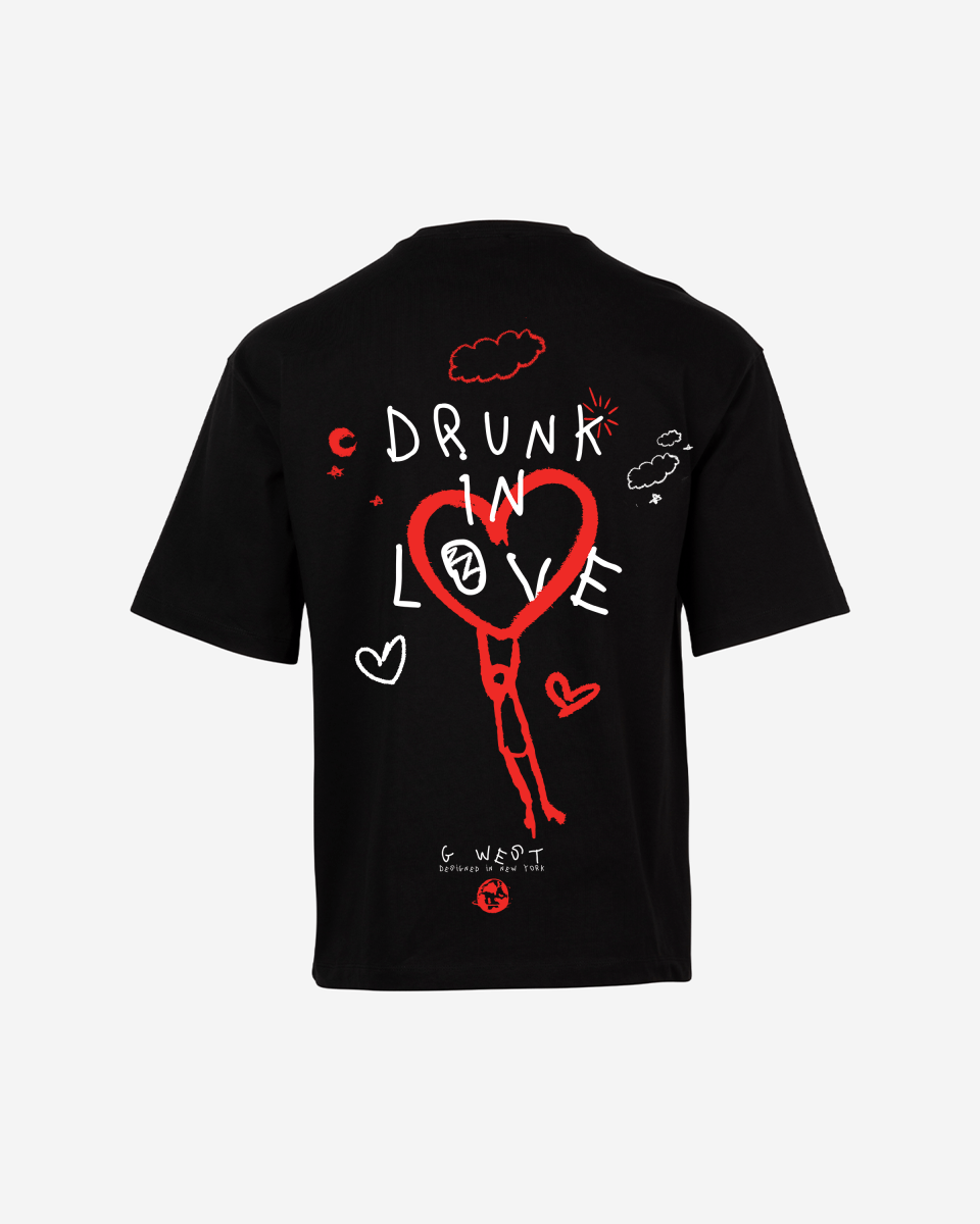 G West Mens Oversized Drunk In Love Tee
