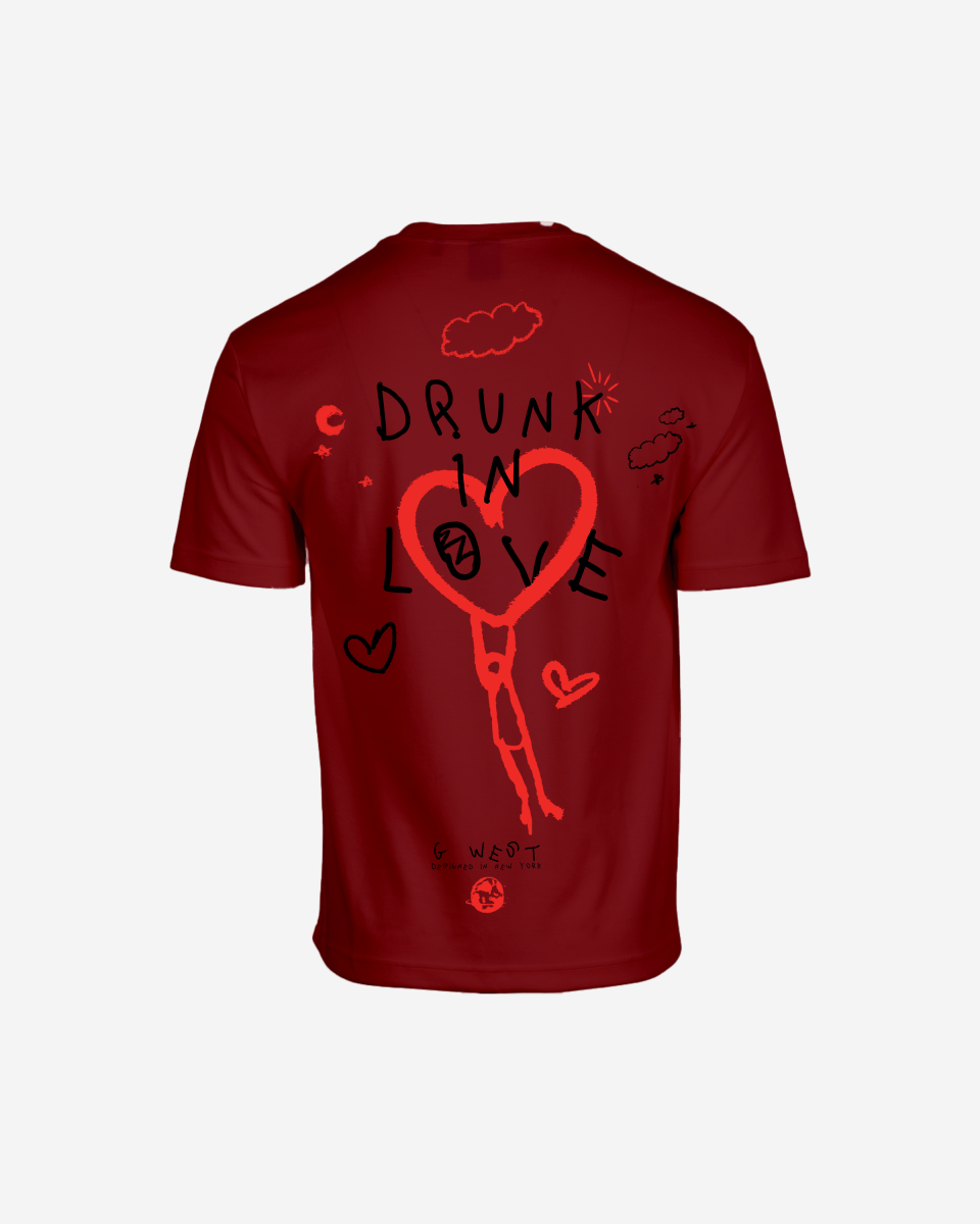 G West Mens Oversized Drunk In Love Tee