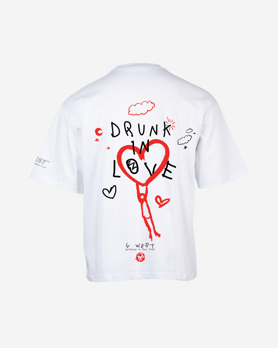 G West Mens Oversized Drunk In Love Tee