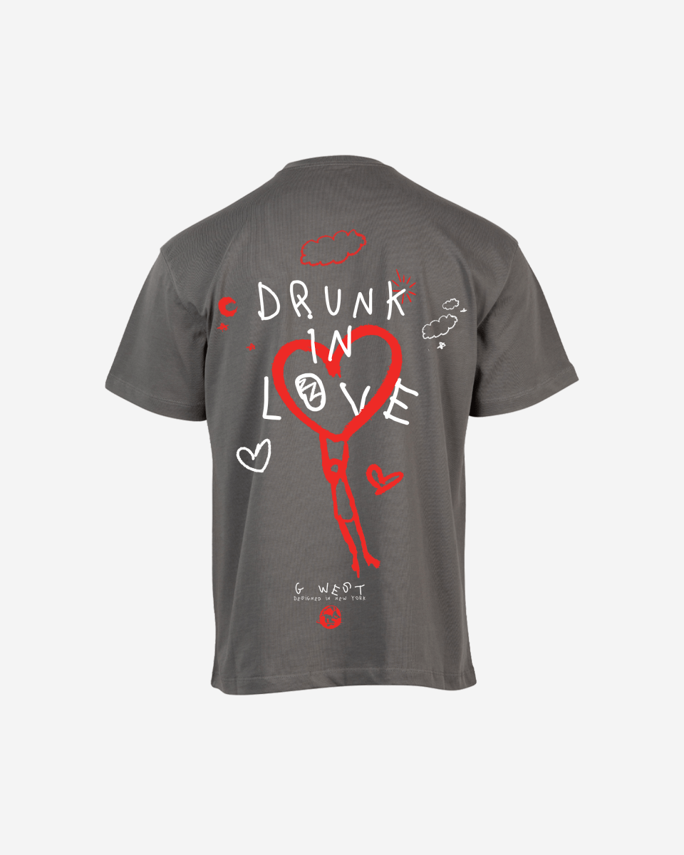 G West Mens Oversized Drunk In Love Tee
