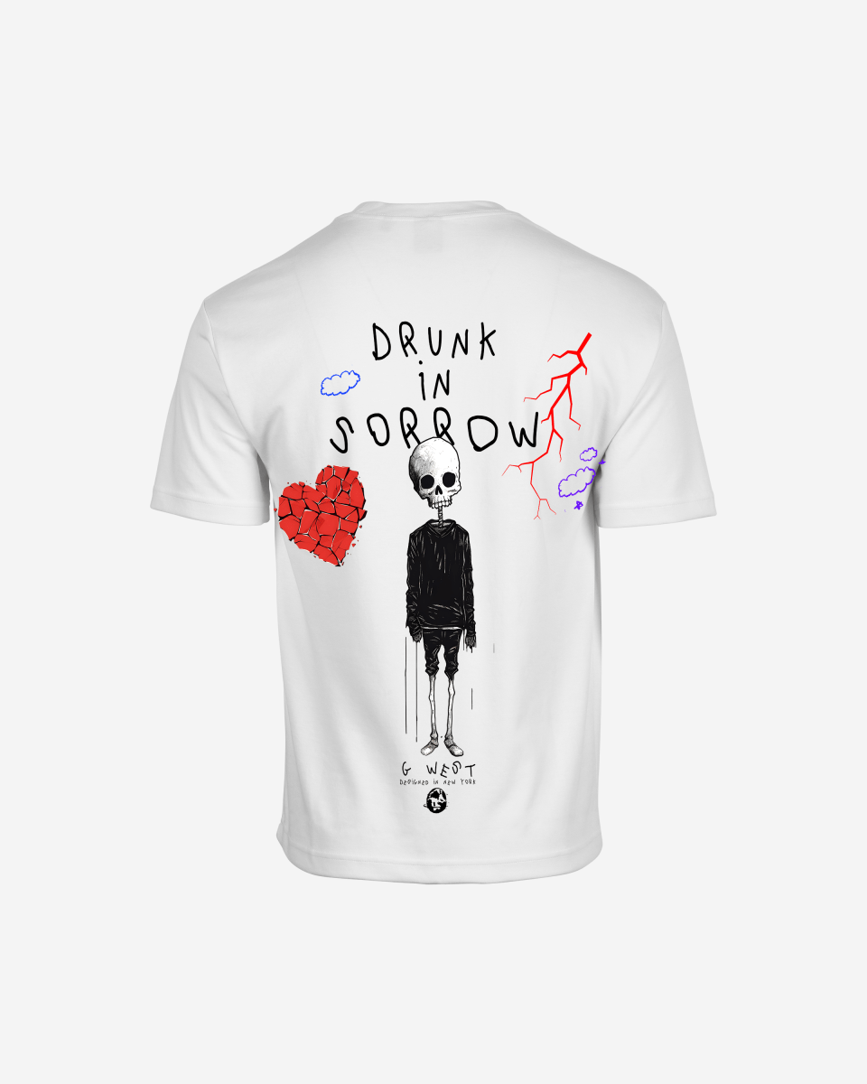 G-West G West Oversized Drunk In Sorrow T-Shirt Mens