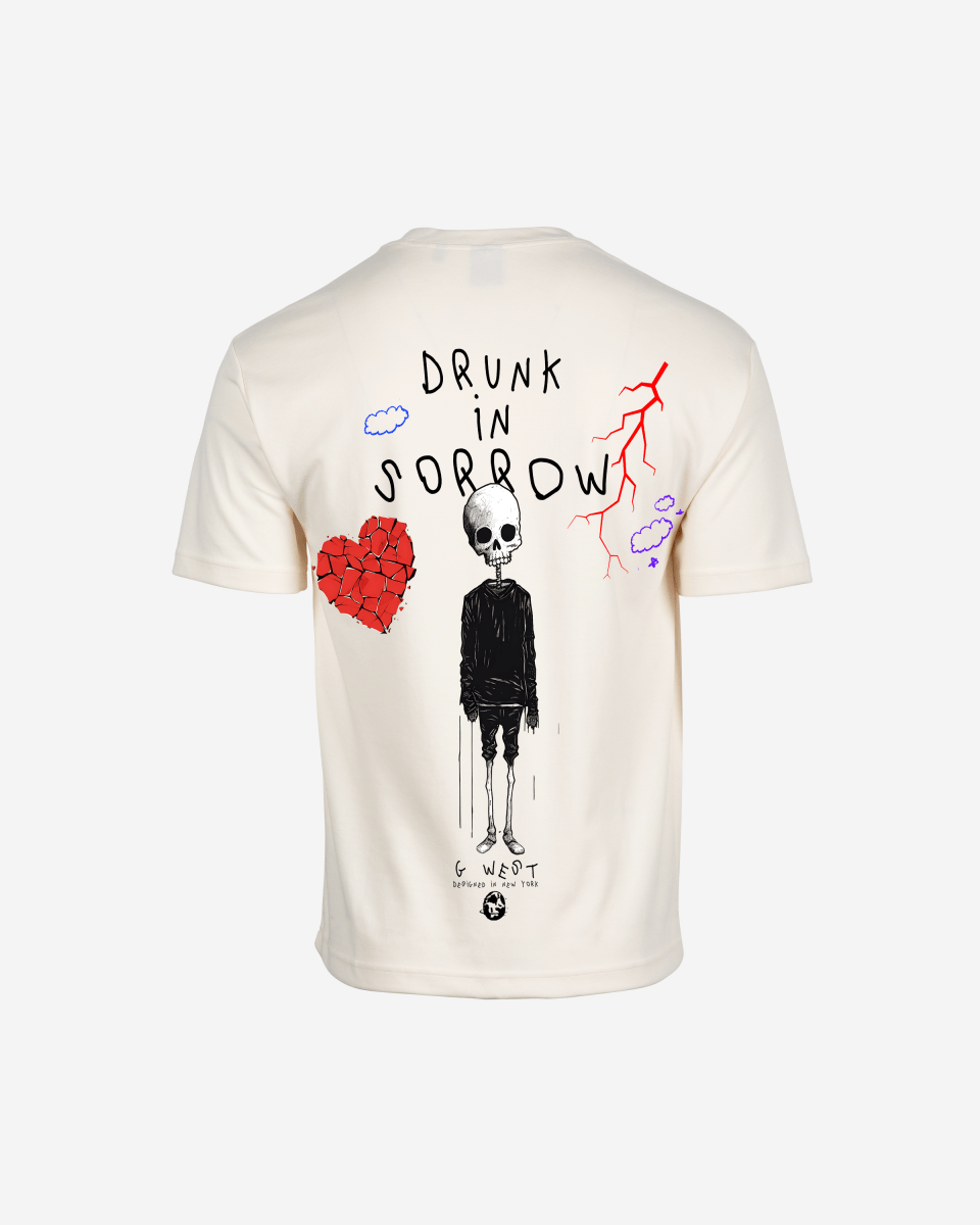G-West G West Oversized Drunk In Sorrow T-Shirt Mens