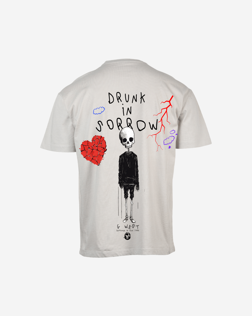 G-West G West Oversized Drunk In Sorrow T-Shirt Mens