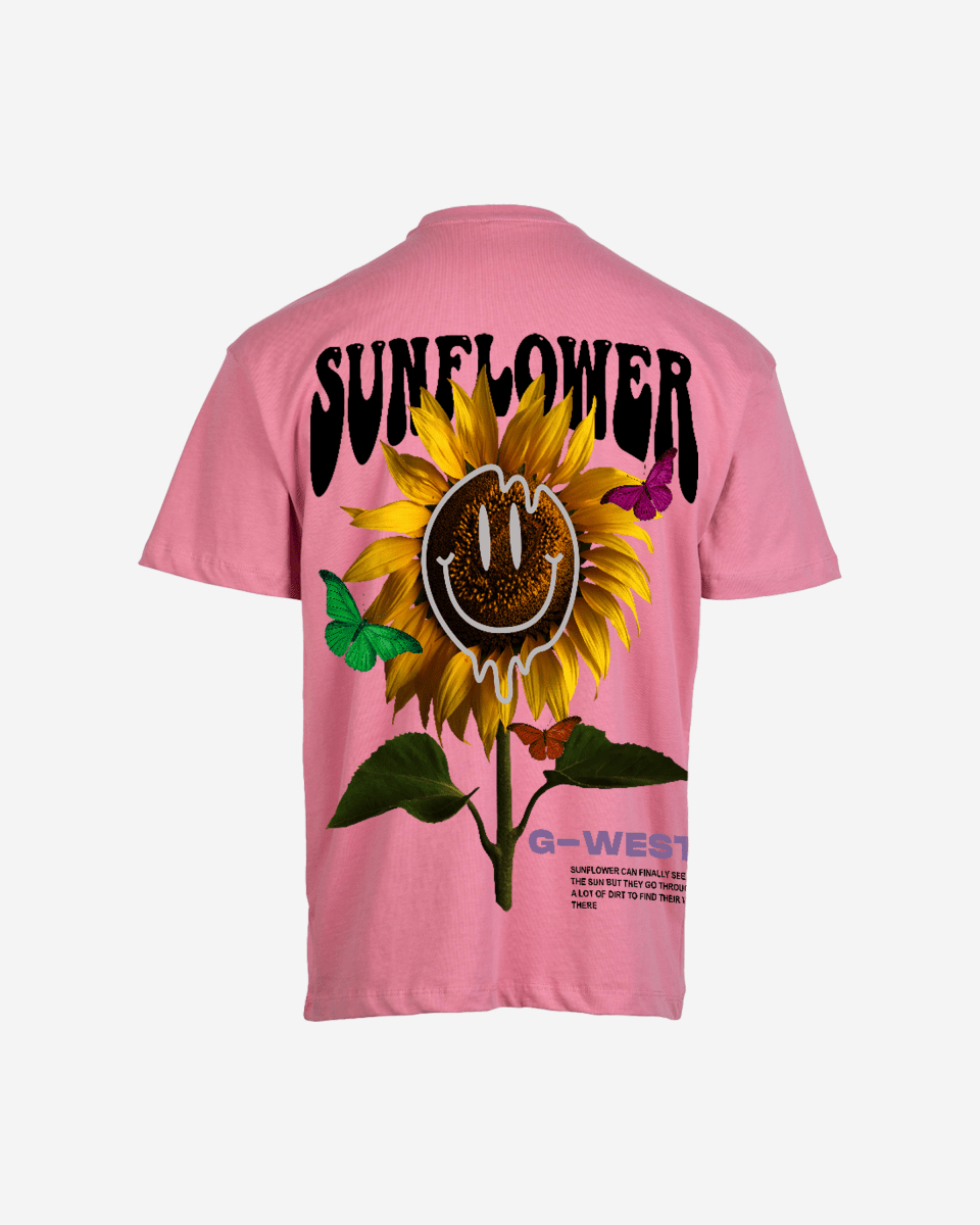 G-West G West Oversized Sunflower T-Shirt Mens